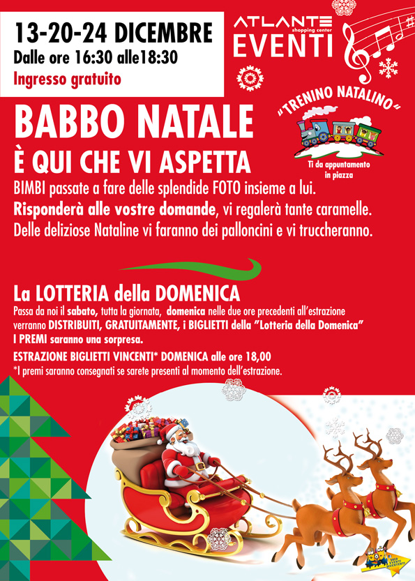 BABBO NATALE – INGRESSO GRATUITO