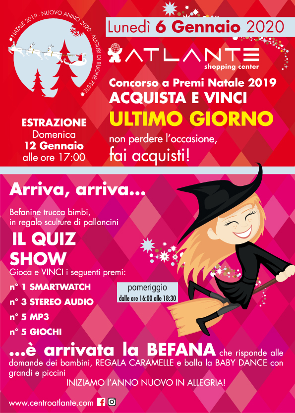 ARRIVA, ARRIVA…. LA BEFANA – EVENTO GRATUITO