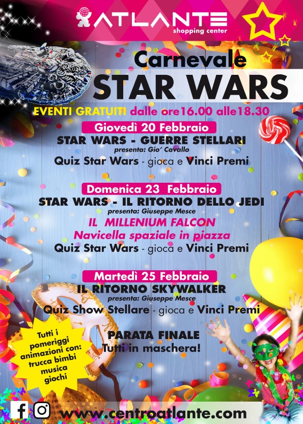 CARNEVALE STAR WARS – INGRESSO GRATUITO