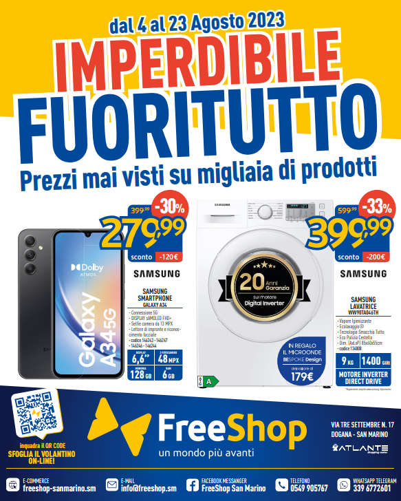 OFFERTE FREE SHOP DAL 4 AL 23 AGOSTO