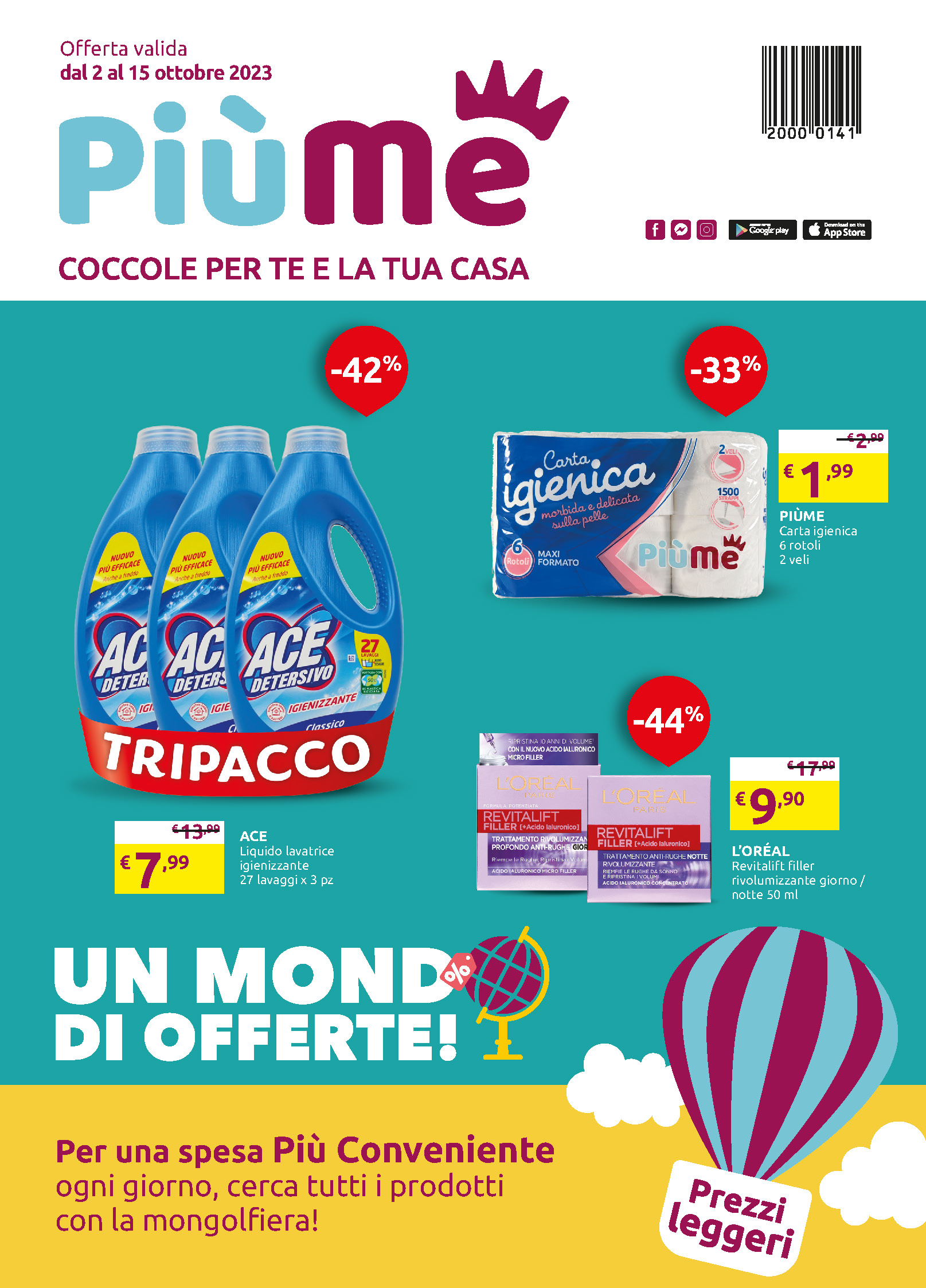 OFFERTE PIU’ME DAL 2 AL 15 OTTOBRE