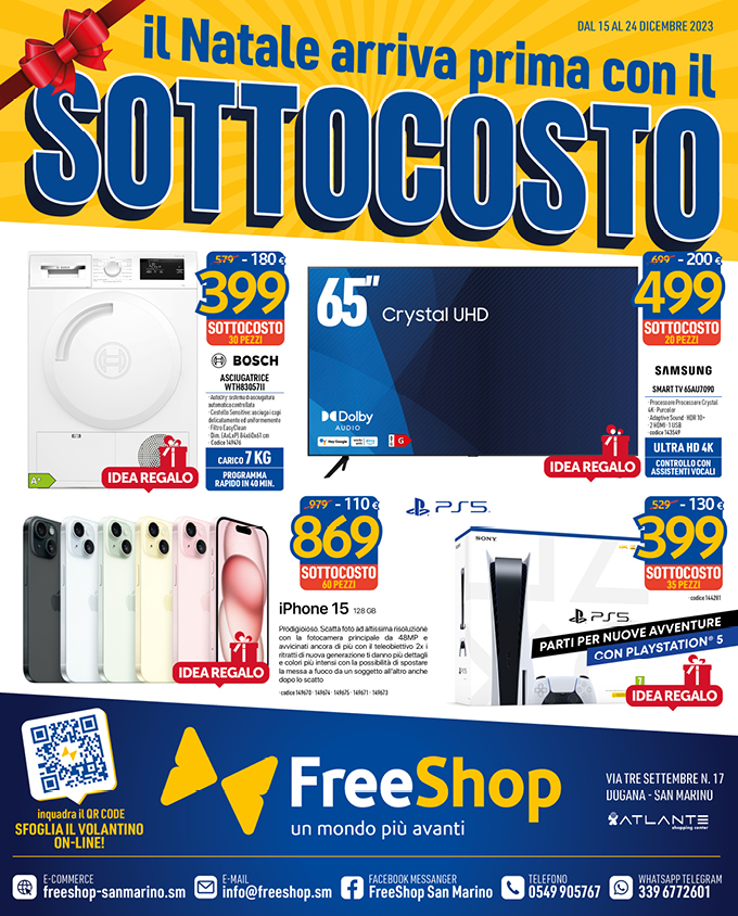 OFFERTE FREE SHOP DAL 15 AL 24 DICEMBRE